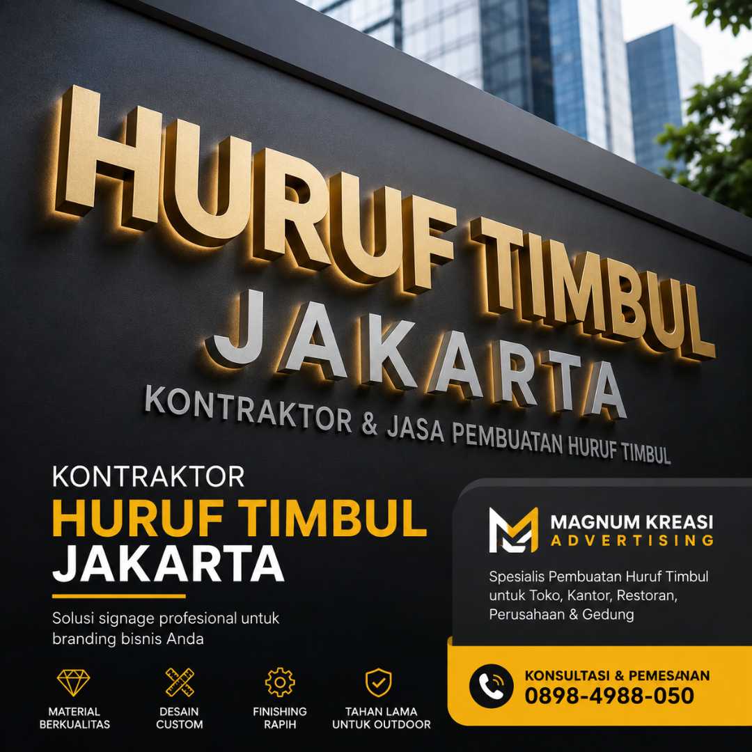 Kontraktor Huruf Timbul Jakarta